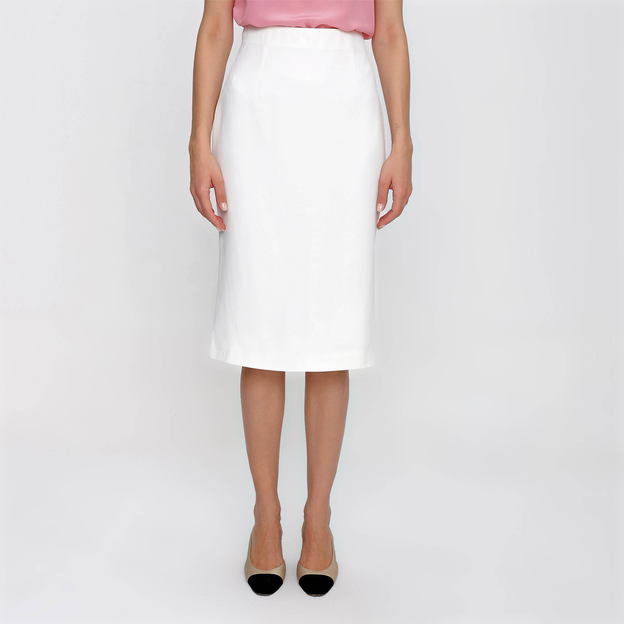 Alexander McQueen - White Viscose Pencil Skirt